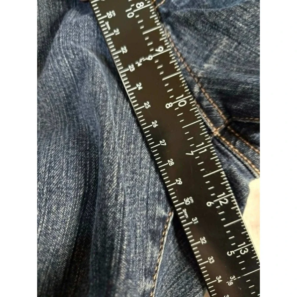 34 Heritage Courage Straight Leg Jeans Mens 34x32 Dark Wash Blue Denim Stretch